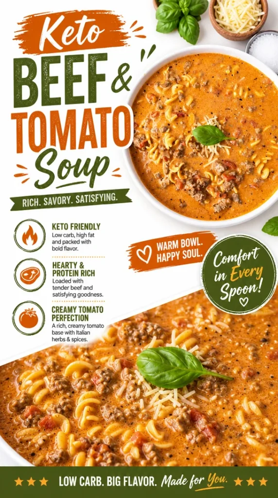 Low Carb Beef & Tomato Soup