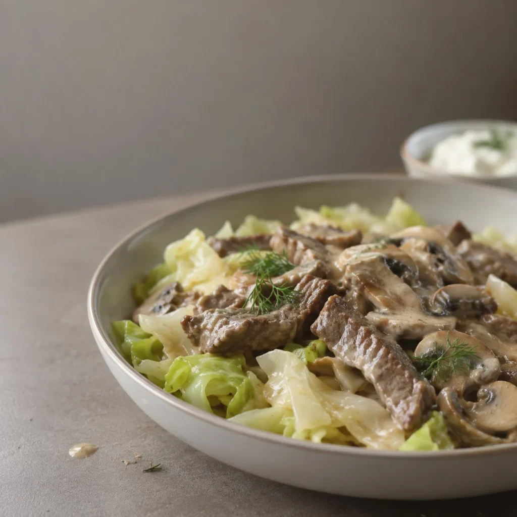 Keto Slow Cooker Beef Stroganoff
