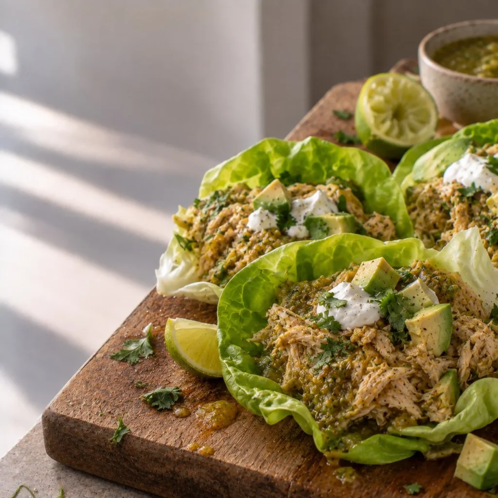 Keto Slow Cooker Chicken Tacos