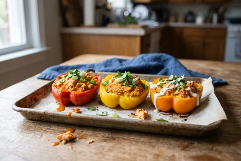 Buffalo Chicken Stuffed Peppers