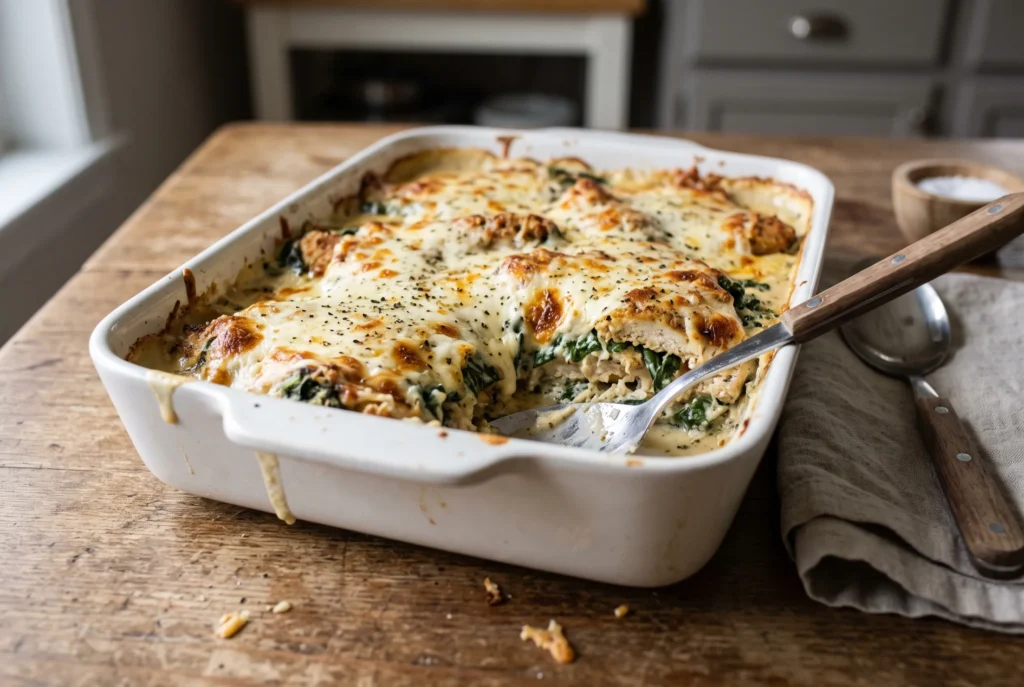 Creamy Chicken and Spinach Casserole