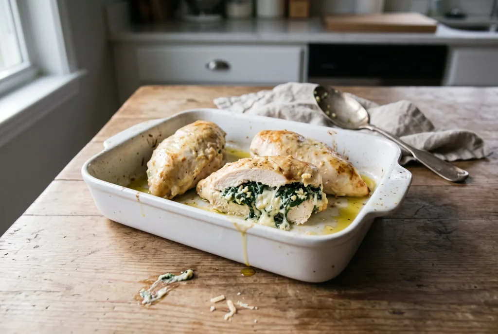 Easy Spinach Stuffed Chicken Breasts