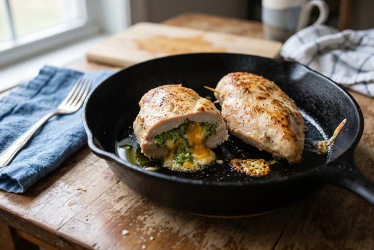Keto Broccoli Cheddar Stuffed Chicken