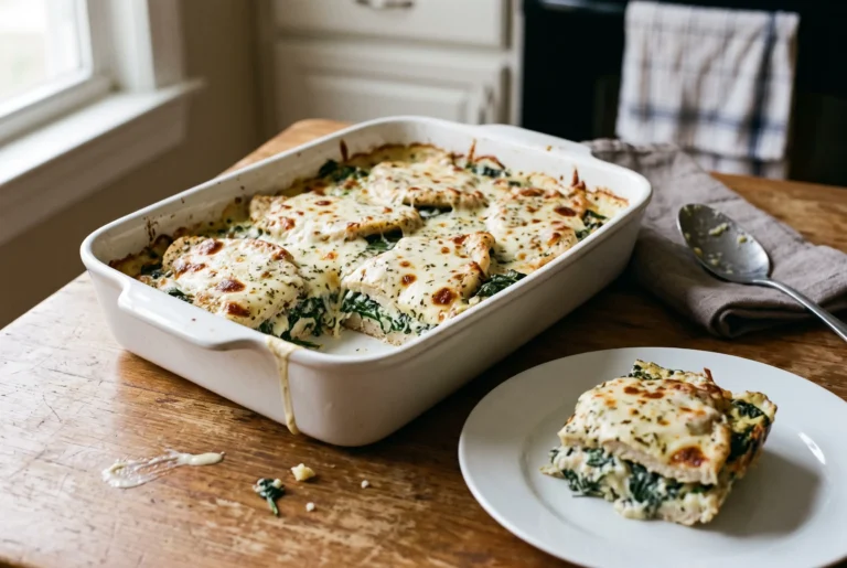 Keto Chicken and Spinach Casserole