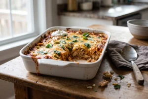 Keto Chicken Enchilada Casserole