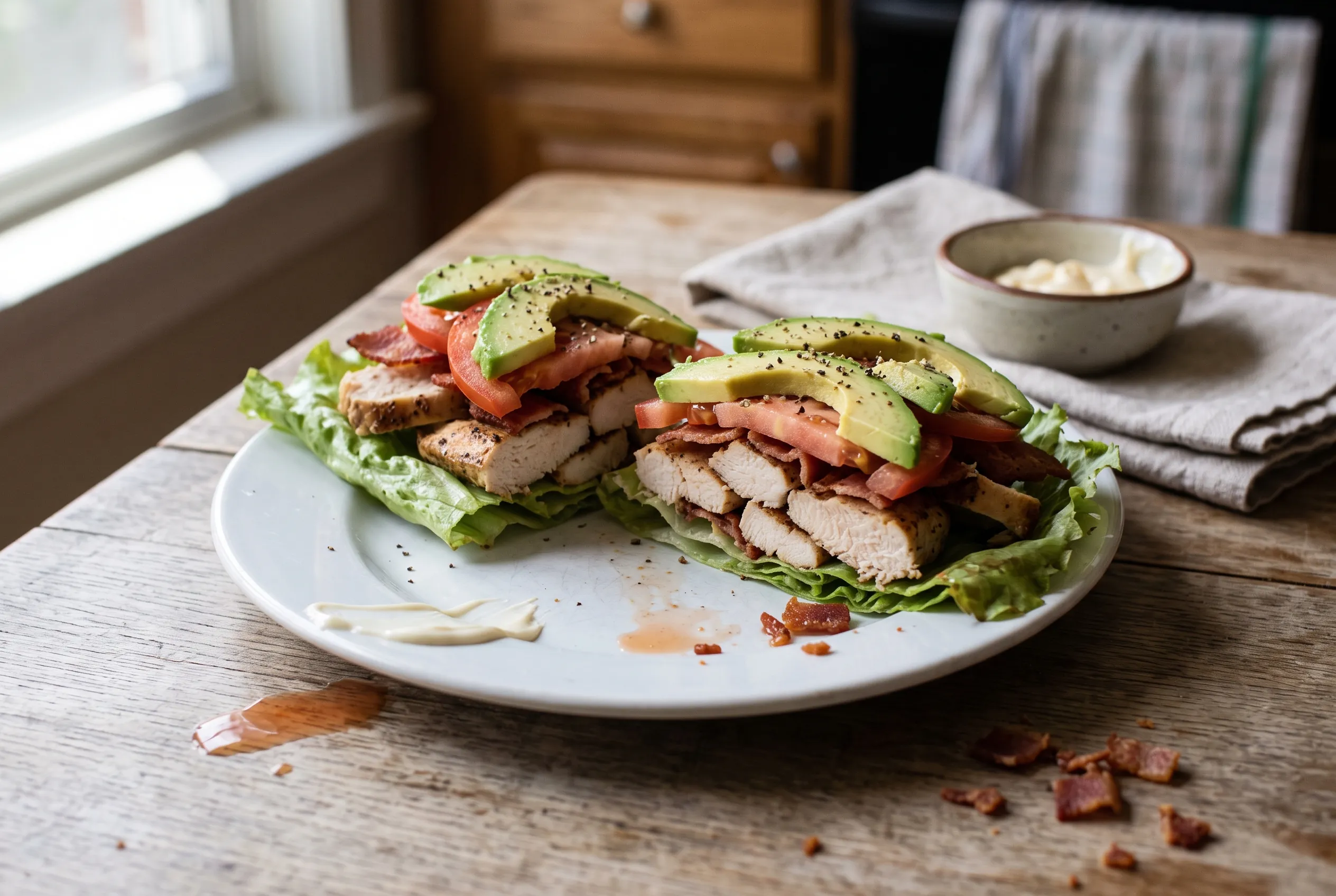 Keto & Low Carb Chicken Club Sandwich