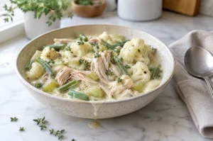 Keto Slow Cooker Chicken Pot Pie